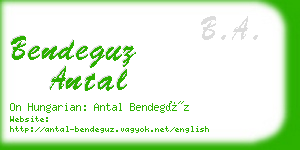 bendeguz antal business card